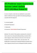 ATI Predictor exam Guaranteed Success Latest Update 20232024Best Rated A+