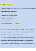 CPHIMS EXAM 2025 Newest Updated Questions and Answers &lpar;Verified Answers&rpar;