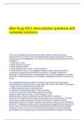  Med Surg 2021 Hesi practice questions with complete solutions&period;