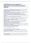 C784 Module 6&colon; Correlation & Regression &vert; with complete solution 2023&sol;24