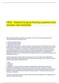 HESI - Medical Surgical Nursing questions and answers well illustrated.