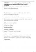 MDARD Commercial Pesticide Applicator Exam&colon; Aquatic Pest Management &lpar;198 Questions&rpar; with Correct solutions &vert; 20232024