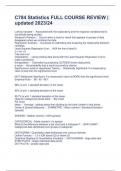 C784 Statistics FULL COURSE REVIEW &vert; updated 2023&sol;24