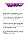 Ivy Tech APHY 201 Exam 2 With Correct Answers 