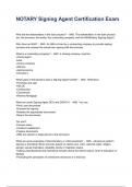 NOTARY Signing Agent Certification Exam Questions And Answers 