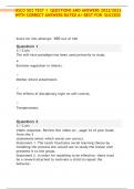HSCO 502 TEST 1  QUESTIONS AND ANSWERS 2022&sol;2023 WITH CORRECT ANSWERS RATED A&plus; BEST FOR  SUCCESS