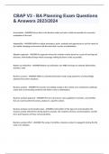 CBAP V3 - BA Planning Exam Questions & Answers 2023&sol;2024