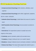 PSY101 Introduction to Psychology Final Exam (2023/2024) Newest Questions and Answers (Verified Answers)