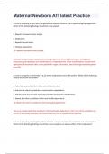 Maternal Newborn ATI latest Practice