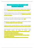 Macroeconomics Questions and Answers Rated A&plus;