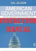 SOLUTIONS & INSTRUCTORS MANUAL American Government: Political Development and Institutional Change By Cal Jillson