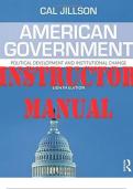 SOLUTIONS & INSTRUCTORS MANUAL American Government&colon; Political Development and Institutional Change By Cal Jillson