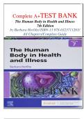 Complete A+TEST BANK The Human Body in Health and Illness  7th Edition by Barbara Herlihy/ ISBN-13 978-0323711265/ All Chapters/Complete Guide