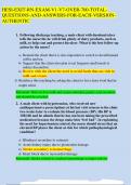 HESI EXIT RN EXAM V1 - V7 Over 700 Questions And Answers 20242025 HESI EXIT RN Exam Verified document Graded A&plus; &lpar;PDF&rpar;