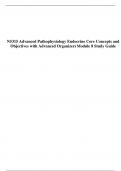 N5315 Advanced Pathophysiology Endocrine Core Concepts and Objectives with Advanced Organizers Module 8 Study Guide