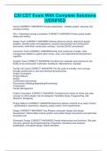 CSI CDT Exam With Complete Solutions
