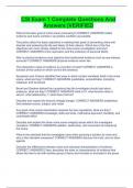 CSI Exam 1 Complete Questions And Answers