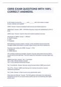 CBRS EXAM QUESTIONS WITH 100&percnt; CORRECT ANSWERS&period;