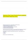 American Red Cross First Aid Exam questions and answers latest top score.