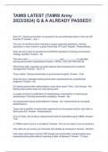 TAMIS LATEST &lpar;TAMIS Army 2023 2024&rpar; Q & A ALREADY PASSED&excl;&excl;&period;
