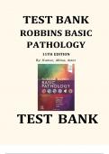 ROBBINS BASIC PATHOLOGY 11TH EDITION TEST BANK BY KUMAR, ABBAS, ASTER ISBN- 978-0323790185 Latest Verified Review 2023 Practice Questions and Answers for Exam Preparation, 100% Correct with Explanations, Highly Recommended, Download to Score A+