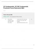 ATI fundamentals, ATI RN Fundamentals Proctored Focus flashcards Q&A