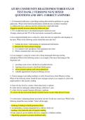 ATI RN COMMUNITY HEALTH PROCTORED EXAM LATEST TEST BANK 2 VERSIONS NGN&vert; MIXED QUESTIONS AND 100&percnt; CORRECT ANSWERS