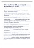 Phoenix Volume 2 Questions and Answers 100&percnt; Correct