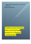 Predetermined Overhead Rates and Overhead Analysis in accounting test bank&period;pdf