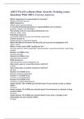 ABST EXAM &lpar;Alberta Basic Security Training exam&rpar; Questions With 100&percnt; Correct Answers&period;