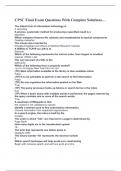 CPSC Final Exam Questions With Complete Solutions&hellip;