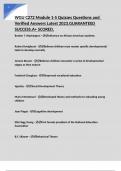 WGU C272 Module 1-5 Quizzes Questions and Verified Answers Latest 2023&period;GUARANTEED SUCCESS&period;A&plus; SCORED&period;&period;docx