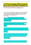 ATI Pharmacology NGN Proctored Exam Latest 2023&sol;2024 GRADED A&plus;  ATI Proctored Pharmacology Exam