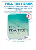 Test Bank For Family Practice Guidelines 6th Edition by Jill C. Cash; Cheryl A. Glass; ‎Jenny Mullen, All Chapters 1-23, A+ guide.