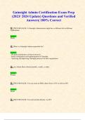 Gainsight Admin Certification Exam Prep &lpar;2023&sol; 2024 Update&rpar; Questions and Verified Answers&vert; 100&percnt; Correct