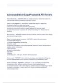 Advanced Med-Surg Proctored ATI Review Questions with complete solutions ( A+ GRADED 100% VERIFIED).