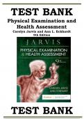Test Bank Physical Examination and Health Assessment, 9th Edition by Carolyn Jarvis, and Ann L. Eckhardt, (All Chapters 1-32 | Newest Update 2024) + Nclex Case Studies with Answers