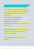 SAFe SCRUM MASTER EXAM &vert; WITH QUESTIONS &  ANSWERS &vert; GRADED A&plus; &vert; 2023-2024 UPDATE