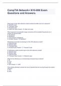 CompTIA Network+ N10-008 Exam Questions and Answers.
