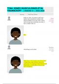 TINA JONES MUSCULOSKELETAL  TRANSCRIPT &vert; GRADED A&plus; &vert; 2023-2024