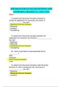 TDI DISASTER EXAM &vert; QUESTIONS AND  ANSWERS &vert; GRADED A&plus; &vert; 2023-2024