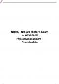 NR509 / NR 509 Midterm Exam for Advanced PhysicalAssessment - Chamberlain NR509EXAM