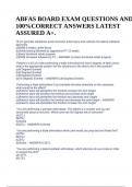 ABFAS BOARD EXAM QUESTIONS AND 100&percnt;CORRECT ANSWERS LATEST ASSURED A&plus;&comma; ABFAS Exam &lpar;UPDATED&rpar; Questions and Answers Solved 100&percnt;Correct Assured A&plus;&comma; ABFAS Foot Surgery Boards Practice Exam Questions with 100&percnt; Correct Answers&comma; ABFAS Questions And Answers With C