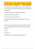 Maternity and pedi final review exam best rated a&plus;  20232024