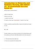 Introduction to Maternity and Pediatric Nursing&comma; 8th Edition Ch&period; 16 Guaranteed Success Rated A&plus;