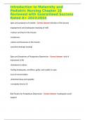 Introduction to Maternity and Pediatric Nursing Chapter 10 Reviewed with Guaranteed Success Rated A&plus; 20232024