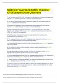 Certified Playground Safety Inspector  CPSI Sample Exam Questions