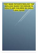Test Bank pathophysiology the biologic basis for disease in Adults and children 8th Edition&period;pdf