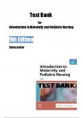 Test Bank For Introduction to Maternity and Pediatric Nursing 9th Edition BY Gloria Leifer |Chapter 1-34|Newest Version 2023