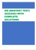 SIE &lpar;MASTERY TEST&rpar;  2022&sol;2023 WITH  COMPLETE  SOLUTIONS